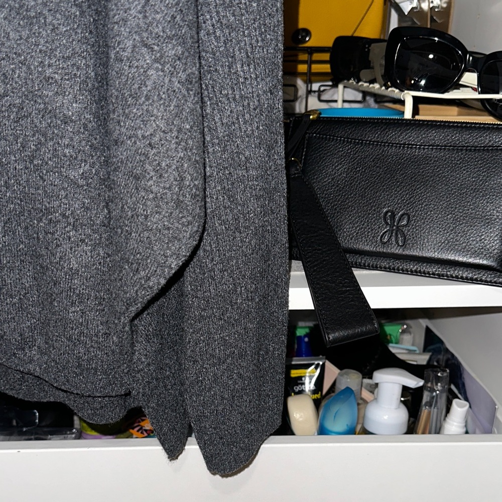 Nordstrom Halogen Charcoal Gray Full-Zip Knit lightweight Jacket - Picture 13 of 15